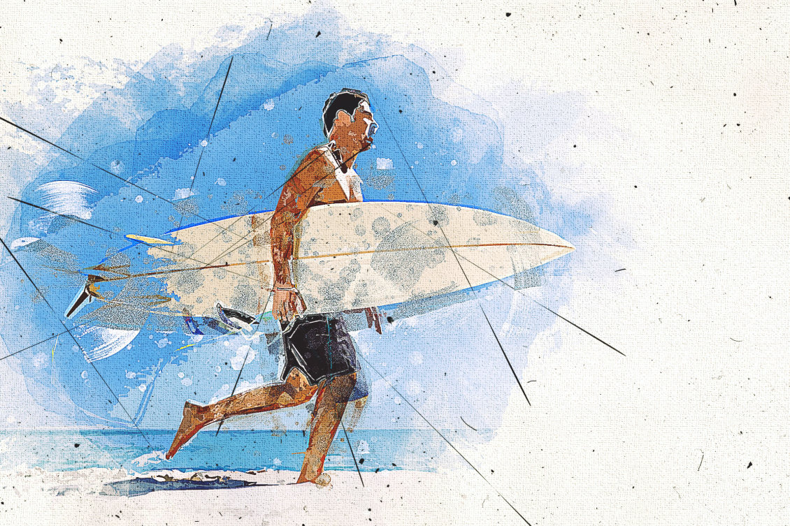 淘宝美工kikk转素描水彩艺术效果处理作品