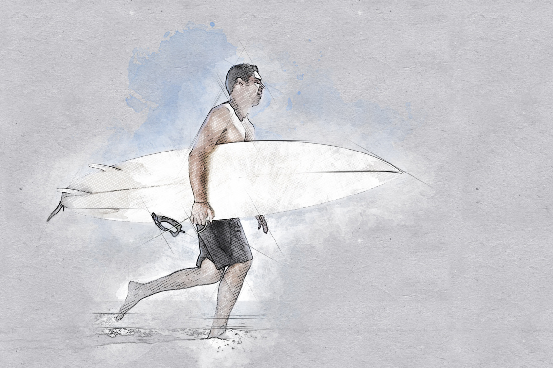 淘宝美工kikk转素描水彩艺术效果处理作品