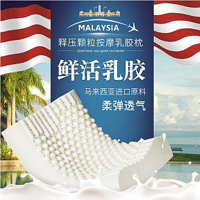 家纺   床上用品  枕头  乳胶枕头详情页