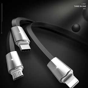 三合一數(shù)據(jù)線蘋果安卓充電通用詳情頁