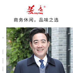 菱康旗舰店男装商务休闲大气简约风羽绒服详情页