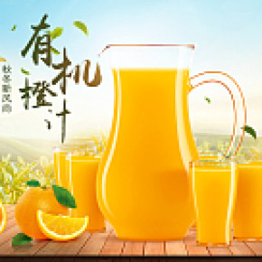 有机橙汁海报