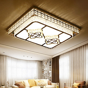 led吸顶灯奢华水晶大灯长方形客厅灯现代简约大气餐厅卧室灯具