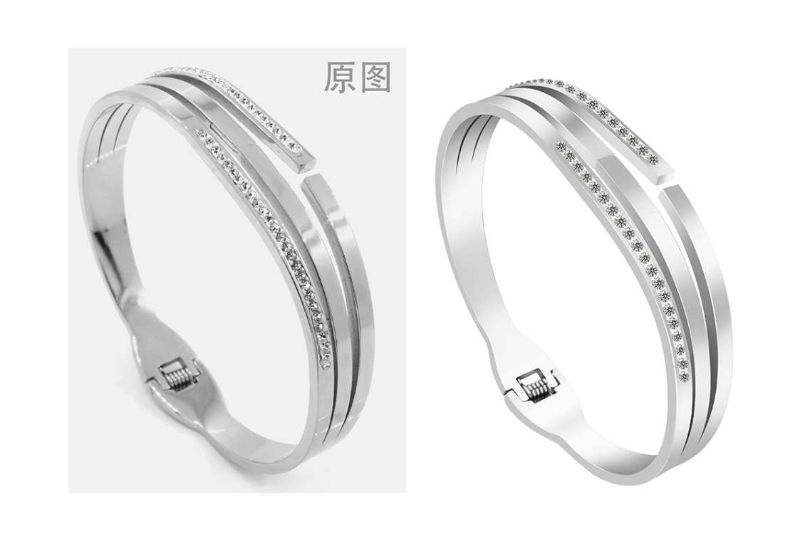 淘宝美工自由飞翔时尚饰品 装饰手镯 不锈钢装饰手链作品