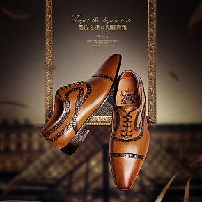 时尚英伦男鞋详情页，男鞋详情页设计