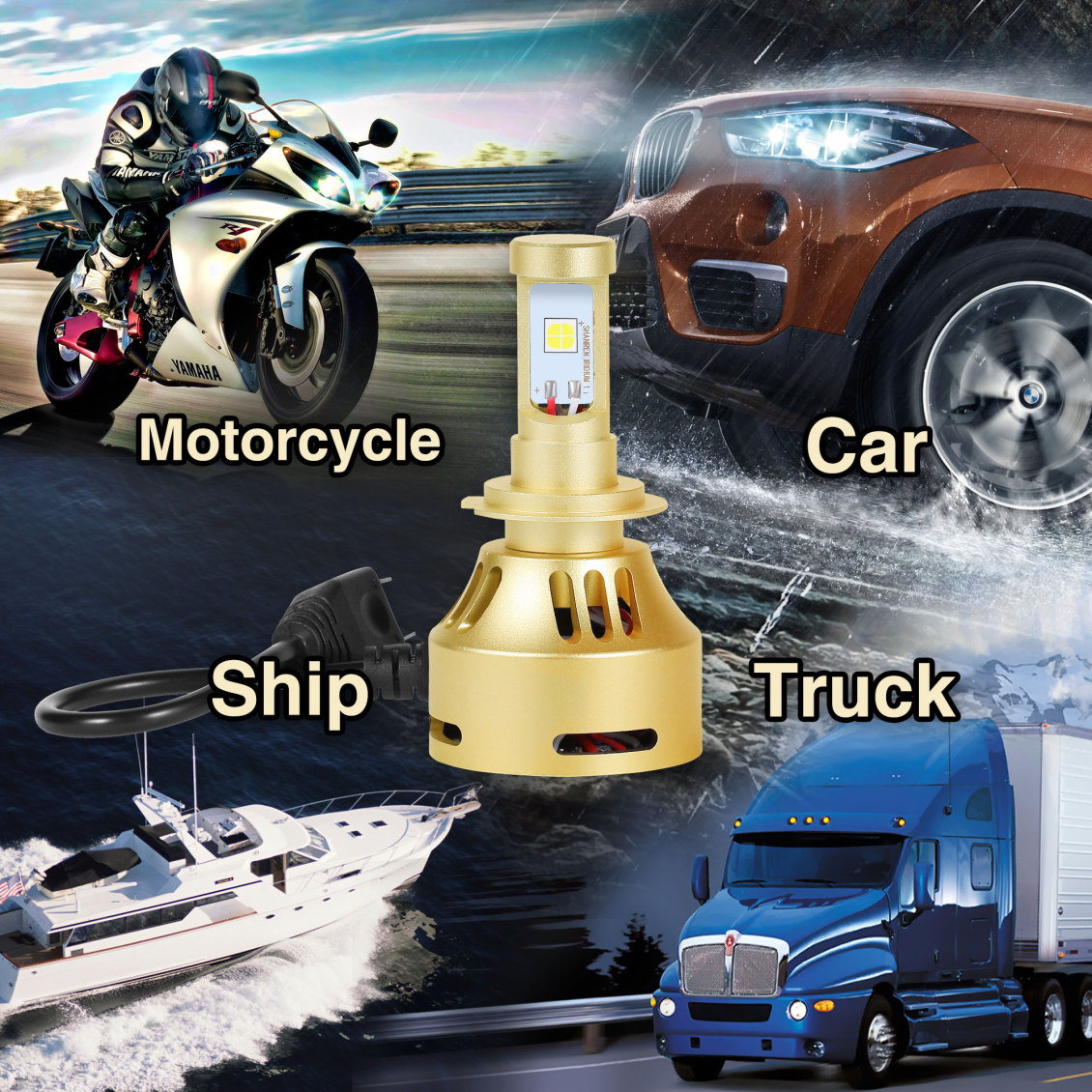 淘宝美工龙门紫婷亚马逊汽车LED灯作品