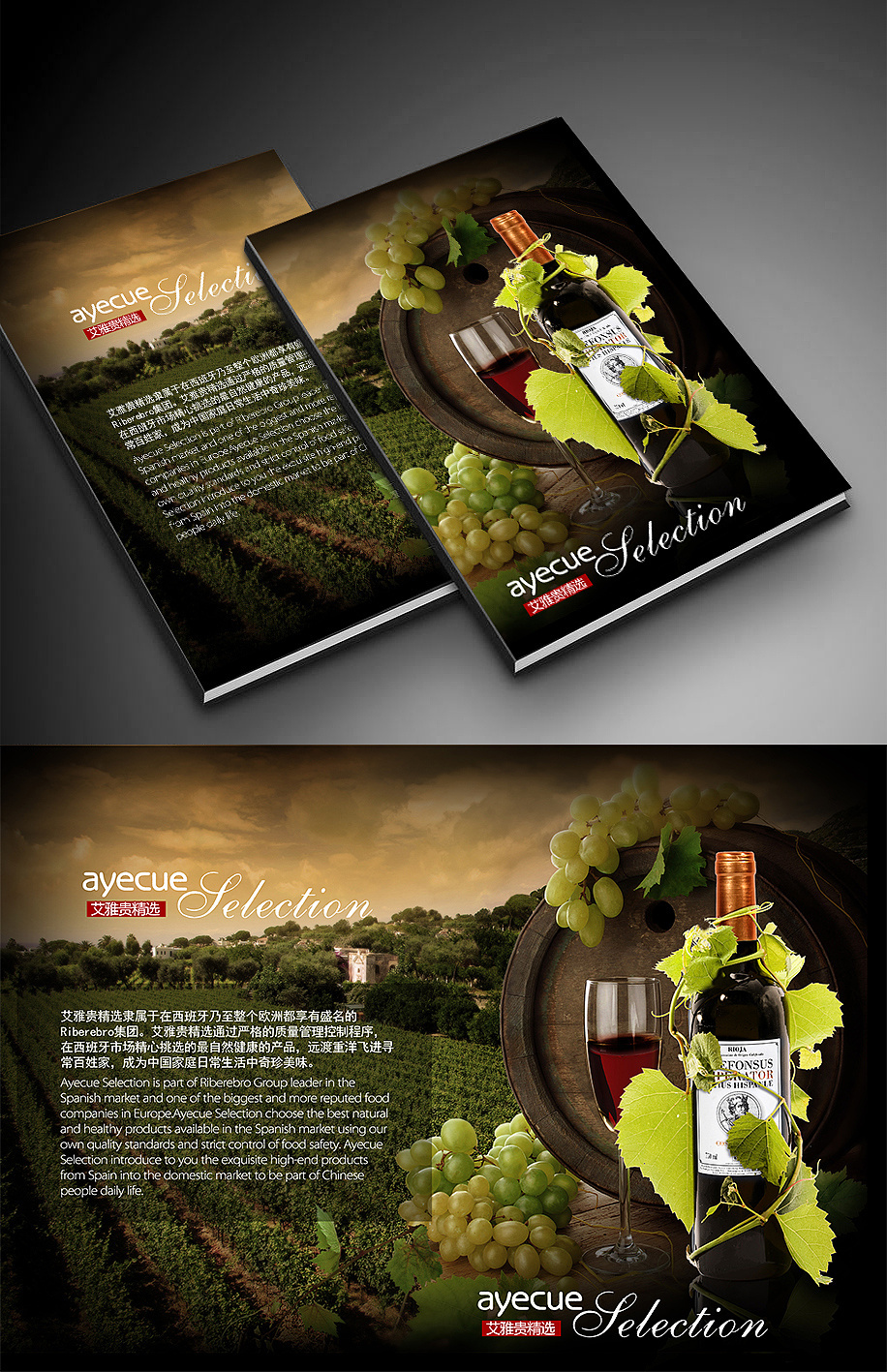 淘寶美工像素怪獸紅酒宣傳畫冊海報(bào)作品