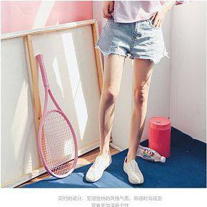 个性不规则切边牛仔裤