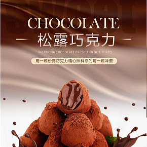 松露形黑巧克力零食禮盒詳情頁