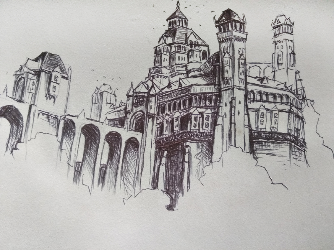 淘宝美工陈庚华手绘圆珠笔画作品