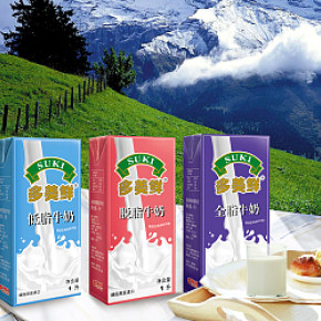 高夫食品多美鲜牛奶图片合成