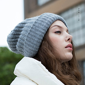 帽子保暖毛线针织帽女帽男帽围巾详情页