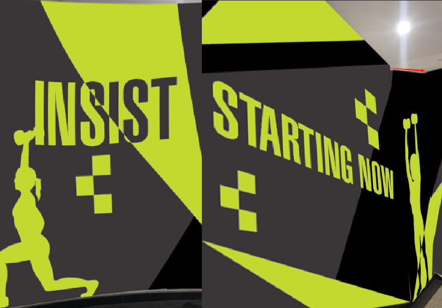 淘宝美工龙门紫婷空间VI门头logo设计-嗨达健身作品