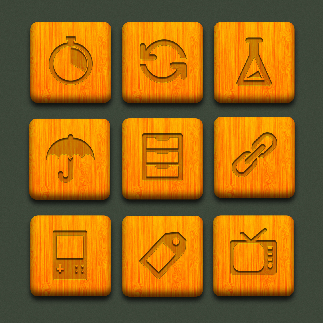 淘寶美工y124018icon -金屬 擬擬物 木紋作品