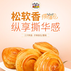 手撕面包營養(yǎng)早餐食品網(wǎng)紅蛋糕零食小吃糕點全麥小面包詳情頁