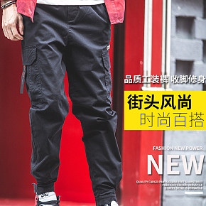 時尚工裝褲冬季加絨保暖
