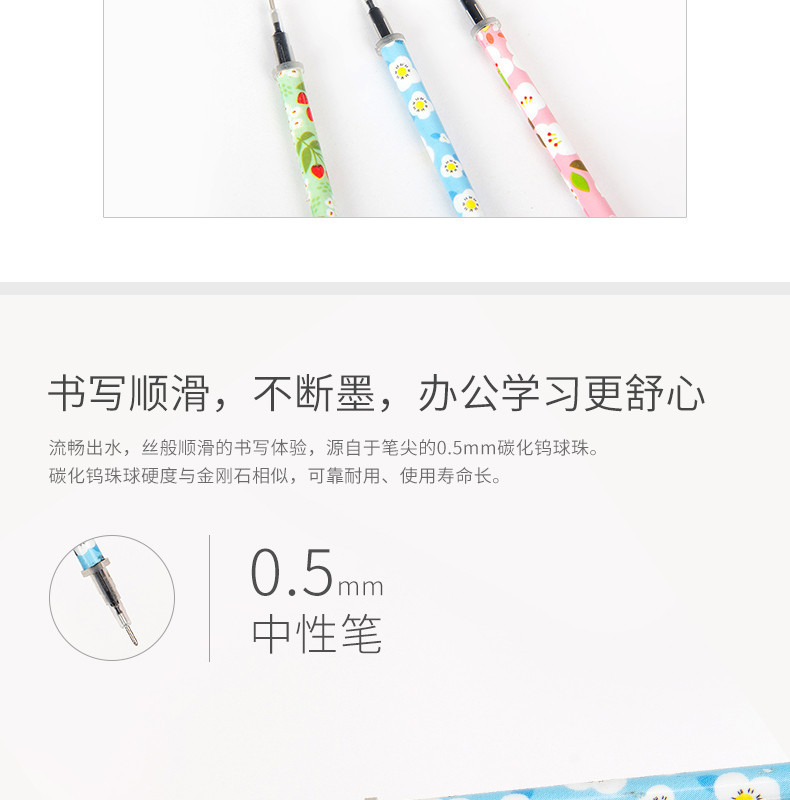 淘宝美工南屿小清新卡通中性笔作品