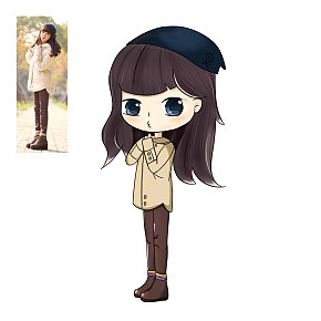 手绘可爱Q版头像全身Q版