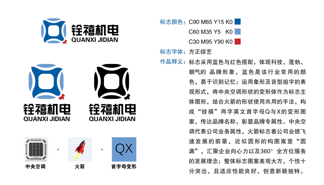 淘寶美工王七銓禧機(jī)電企業(yè)logo設(shè)計(jì)作品
