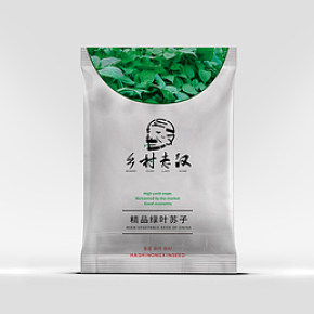 乡村老汉善品logo包装设计