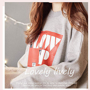 卡通宽松长袖T恤详情页