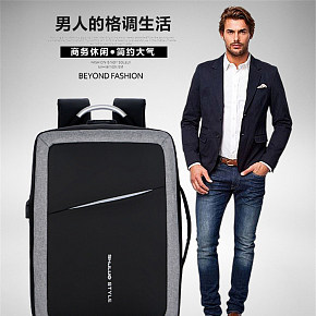 商务双肩包男电脑包出差旅行包学生书包男士背包详情页