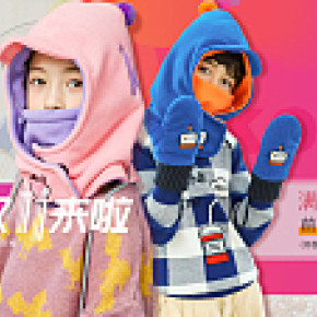 冬季保暖儿童一体帽海报banner