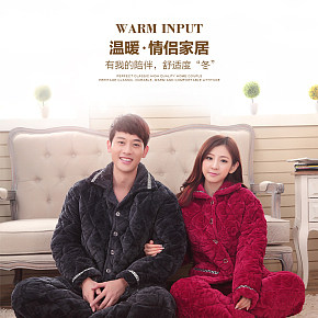 天貓法蘭絨睡衣家居服情侶款詳情頁(yè)