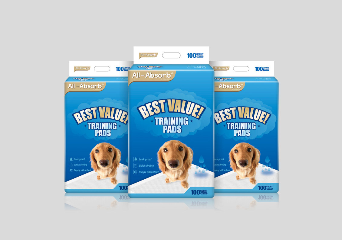 淘宝美工听路人All-absorb宠物护理垫包装设计作品