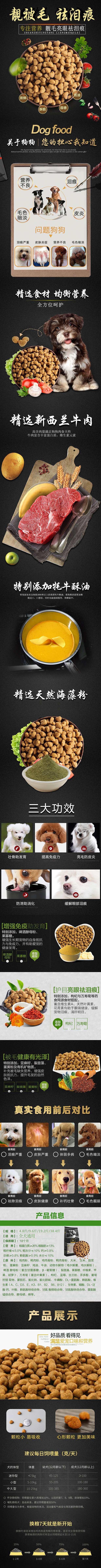 淘寶美工曉言狗糧全犬期通用詳情作品