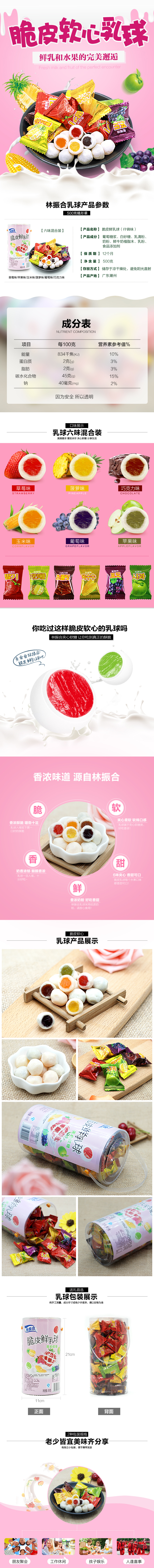淘寶美工哈小蔡脆皮軟心乳球糖果作品