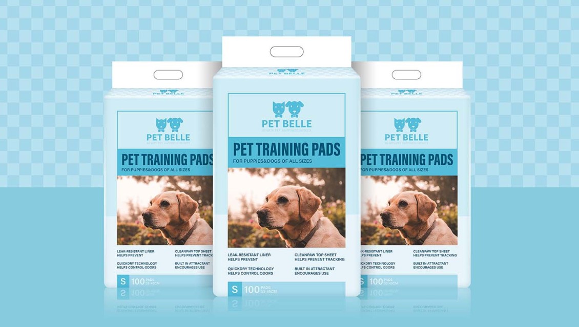 淘宝美工听路人PET BELLE 宠物护理垫包装设计作品
