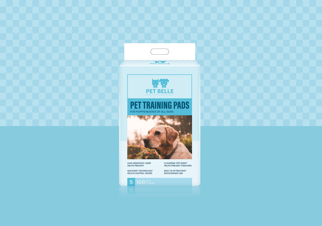 淘宝美工听路人PET BELLE 宠物护理垫包装设计作品