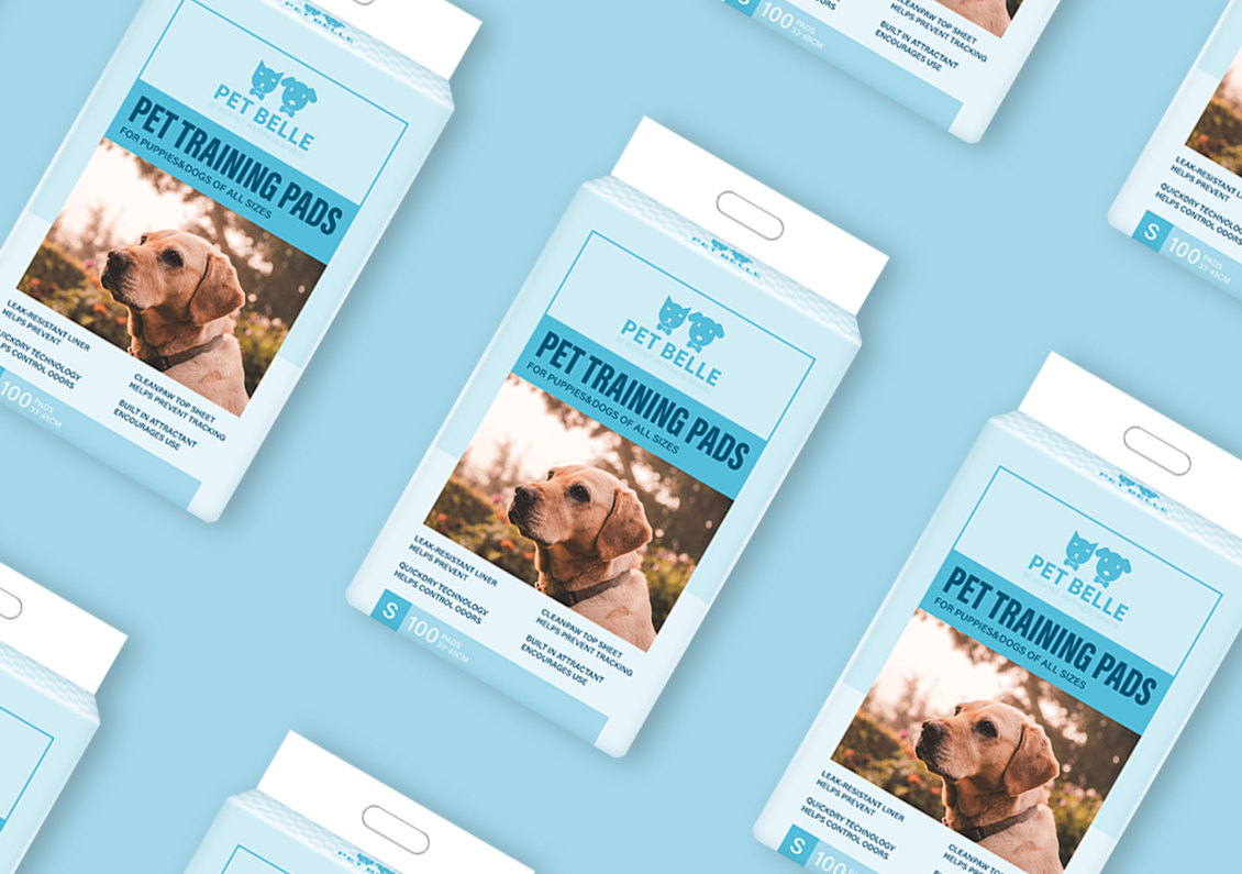 淘宝美工听路人PET BELLE 宠物护理垫包装设计作品