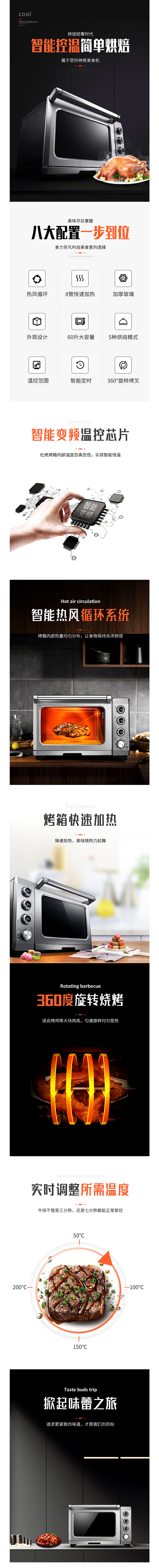 淘寶美工卿云智能烤箱詳情頁作品