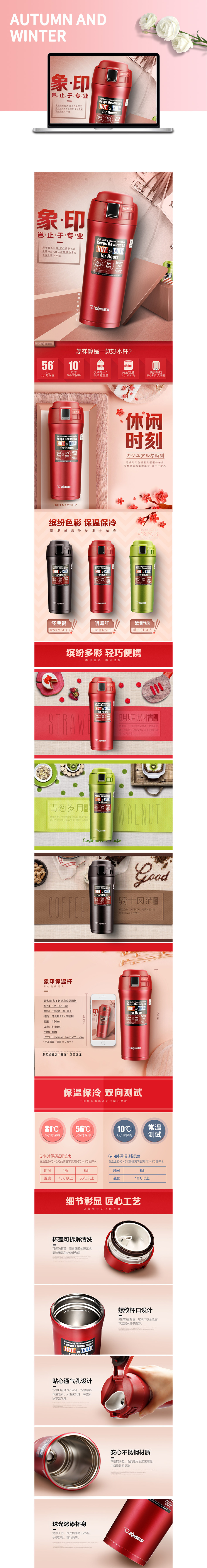 淘宝美工拾柒养生玻璃双层水杯创意潮流防摔泡茶保温杯作品