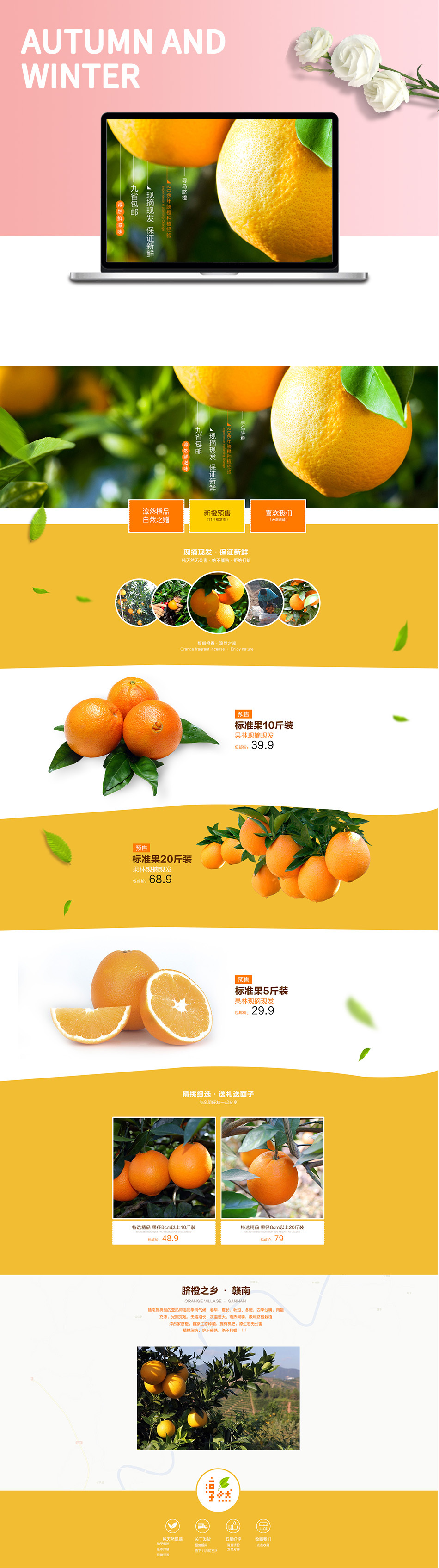 淘寶美工拾柒贛南當(dāng)季鮮橙冰糖橙無(wú)公害臍橙作品