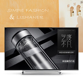 钢化玻璃透明保温杯