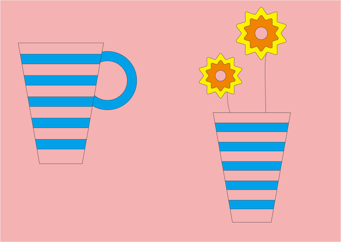 淘宝美工纯之春插画杯子花朵作品