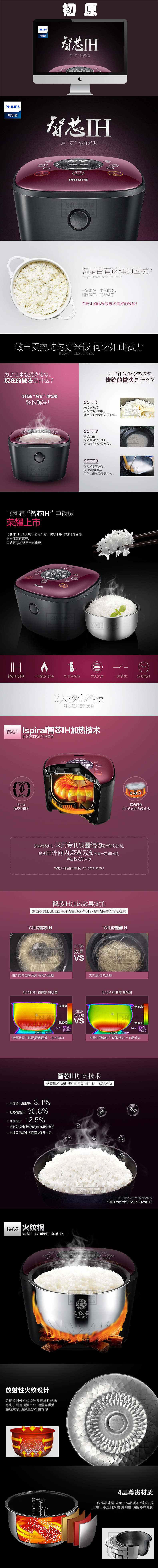 淘宝美工初原飞利浦智芯电饭煲作品