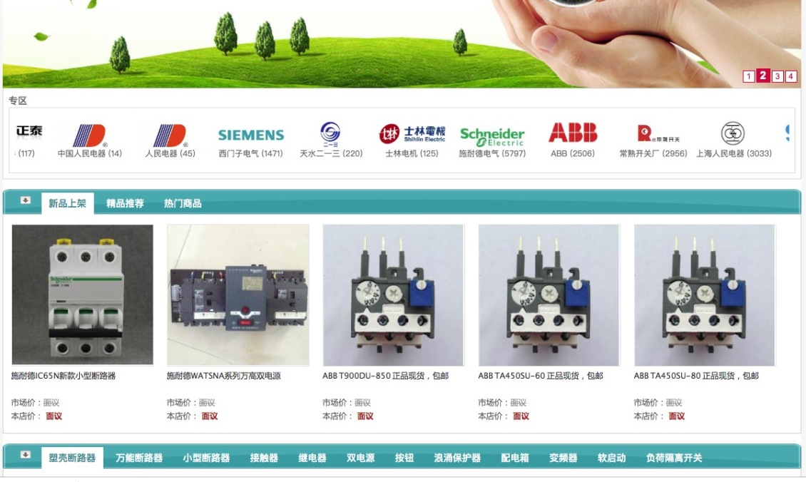 淘宝美工y139117某电器企业网站作品