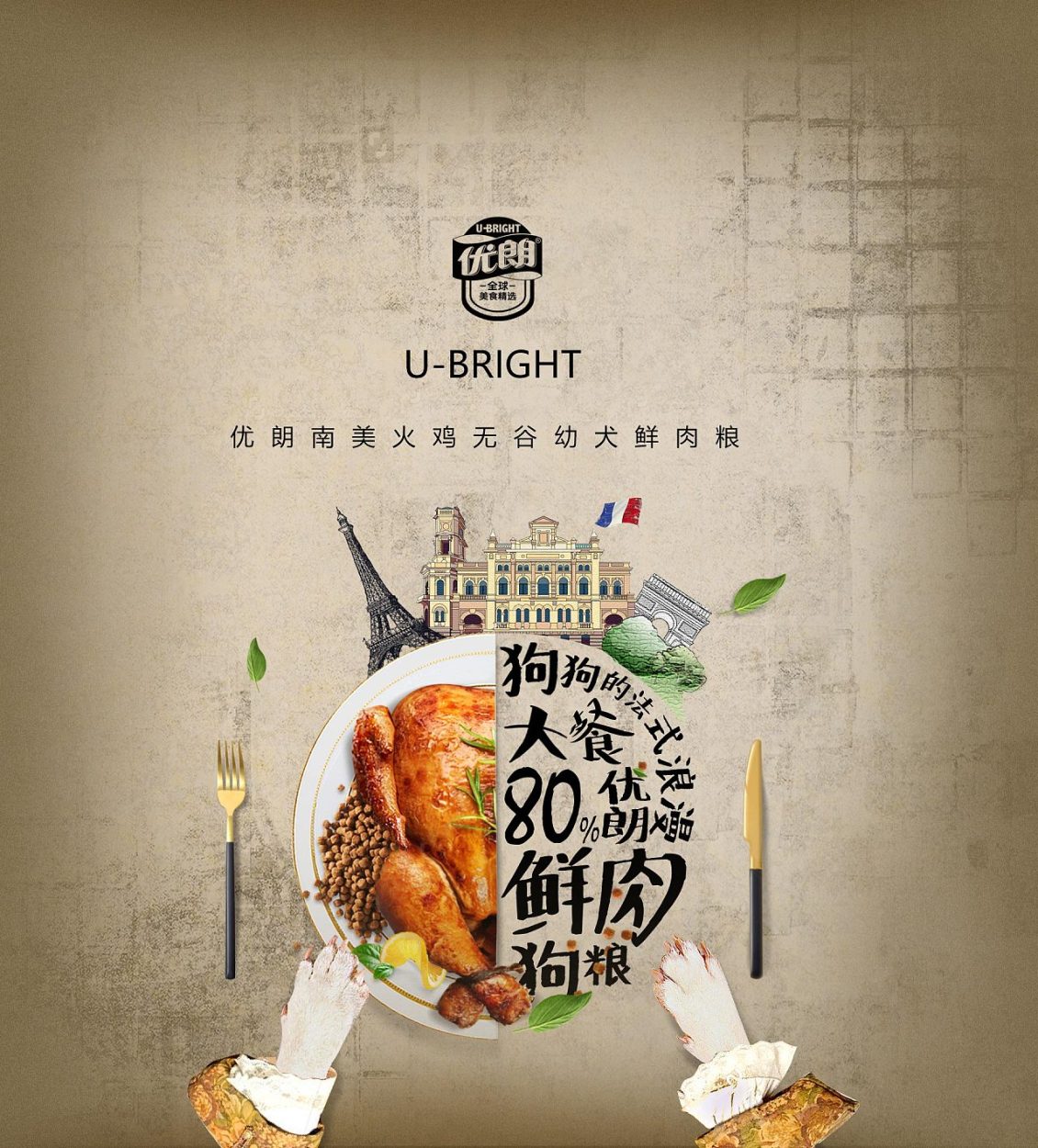 淘宝美工夏蝉澳洲无谷幼犬鲜肉粮作品