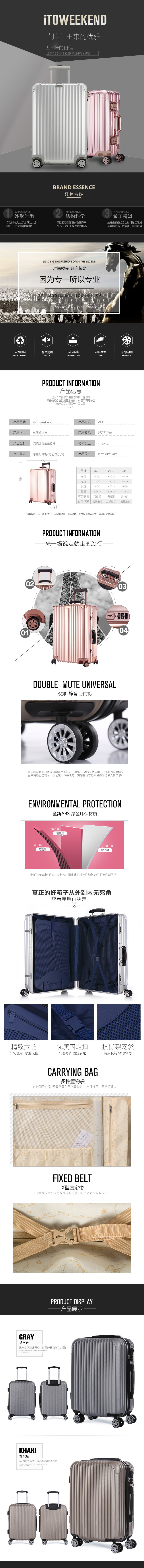 淘寶美工橙翼拉桿箱詳情頁作品