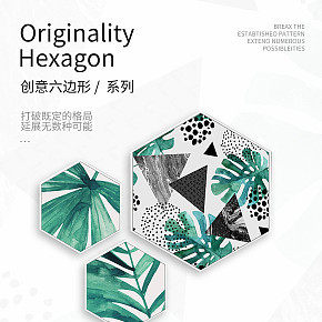 六邊形壁畫詳情頁
