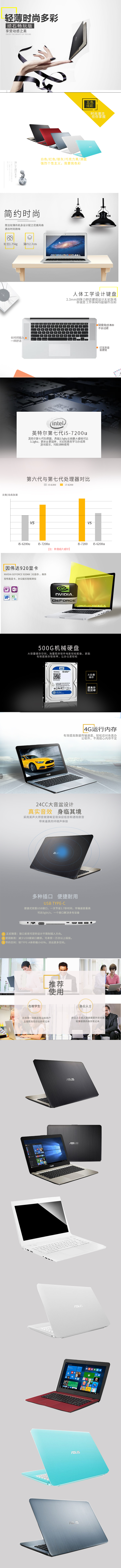 淘宝美工远方。超薄笔记本电商淘宝详情页作品