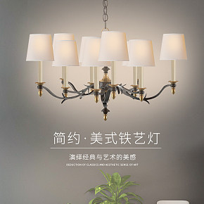 簡約現(xiàn)代鐵藝吊燈詳情頁