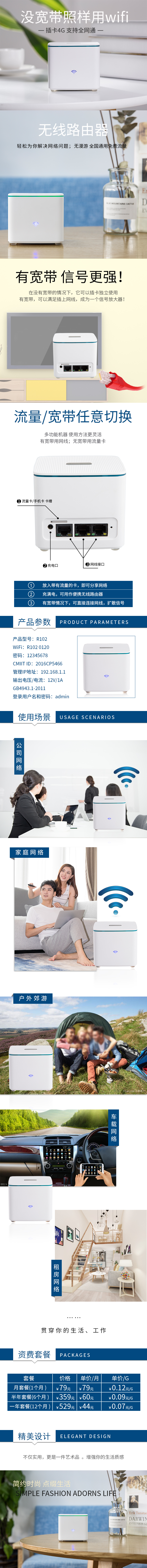 淘宝美工随云全网通无线路由器作品