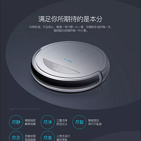 百思买智能机器人 ECOVACS/科沃斯 扫地机器人 拖扫吸式