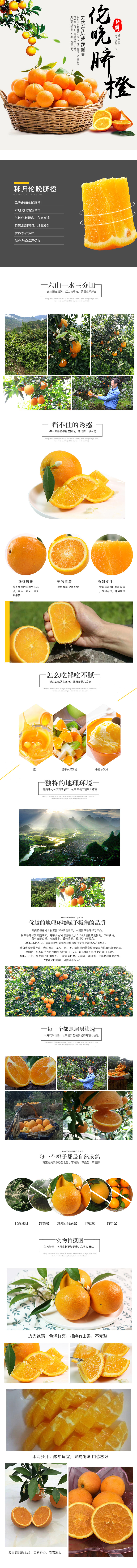 淘宝美工雨樱秭归夏橙 酸甜脐橙子新鲜水果夏季必备作品