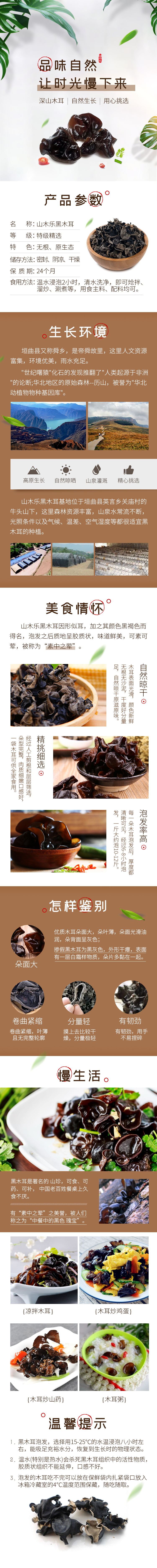 淘寶美工釋空日常通用簡約木耳香菇干貨菌類食品詳情頁作品